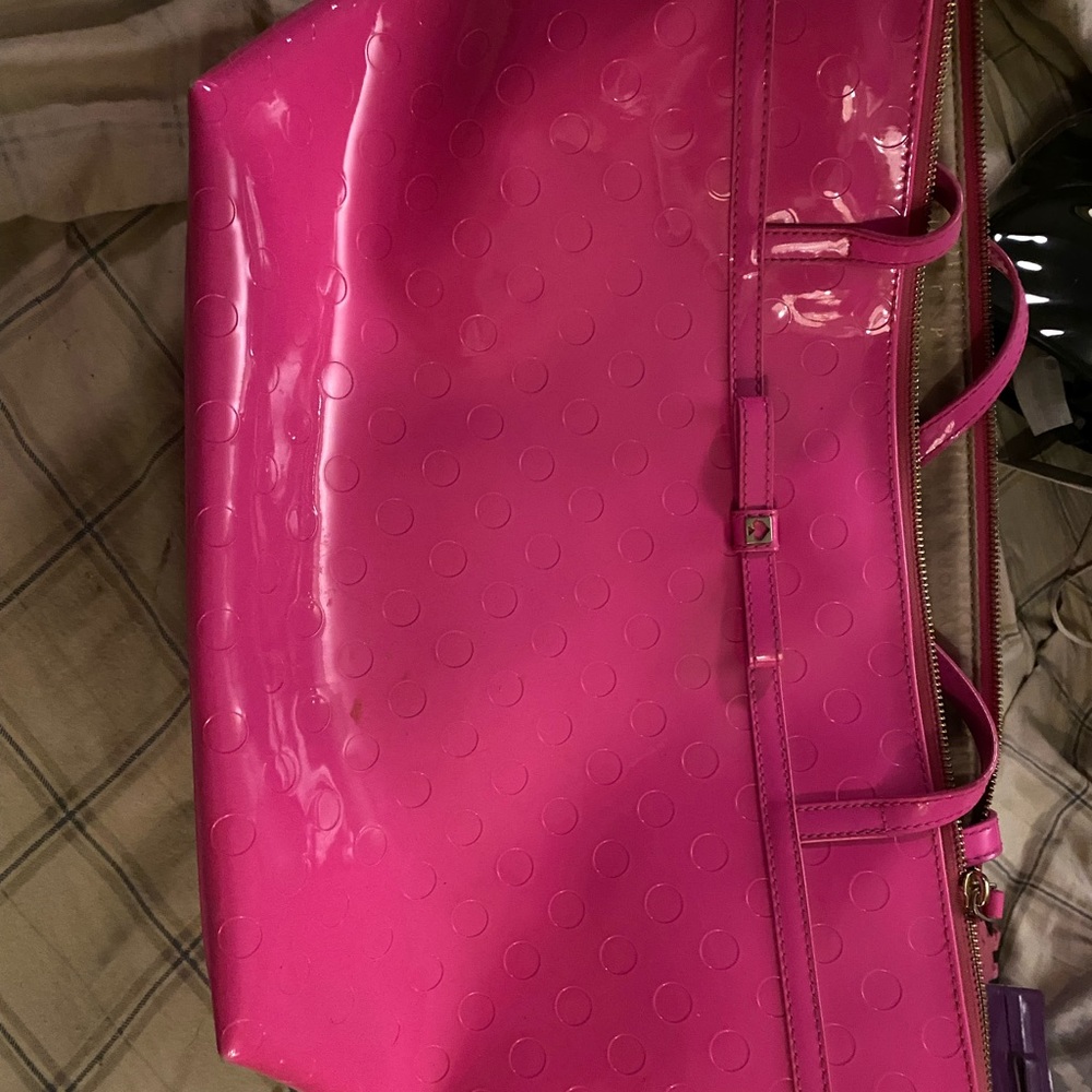 Hot Pink Kate Spade Large Tote Patent Leather